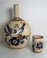 MEXICAN WATER JUG WITH CUP