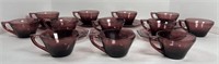 (19) PC MOROCCAN AMETHYST CUPS & SAUCERS