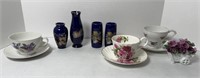 ENGLISH CHINA CUPS, ORIENTAL VASES & MORE