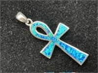 Sterling Silver Ankh Cross Total Wt 4.8g
