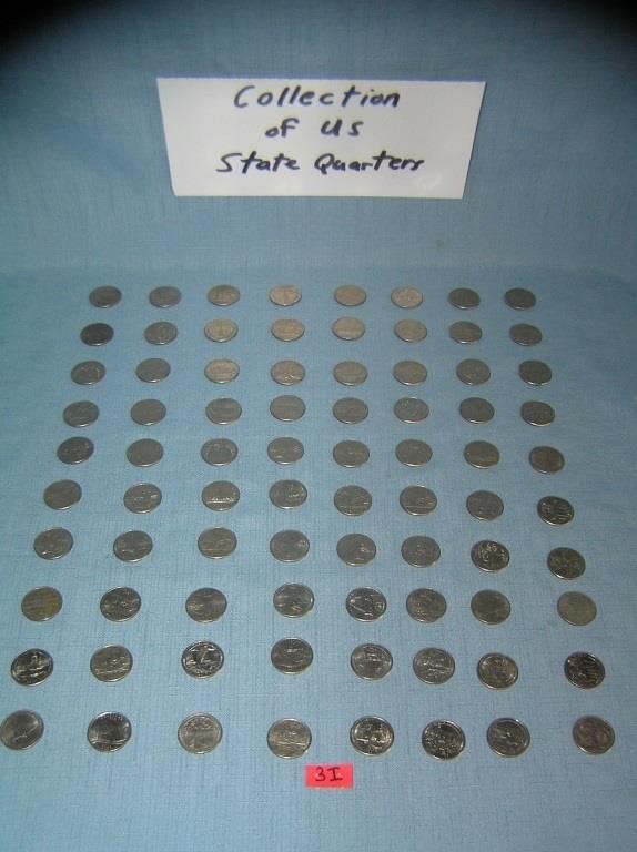 Huge collection of US American state quarters