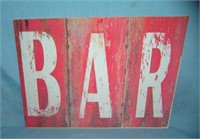 BAR retro style advertising sign