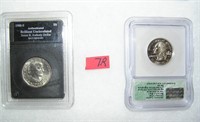 Pair of graded uncirculated coins