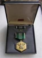 US Army commendation medal with ribbon and tie bar