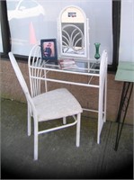 Vanity and chair set and upholstered chair