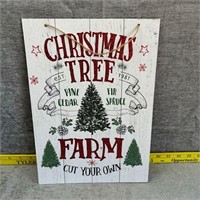 Christmas Tree Sign Wall Art