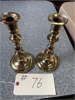 PAIR OF CANDLE STICKS HEAVY