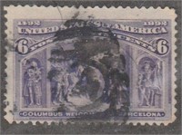 1892 Columbian Exposition US 6c Postage Stamp