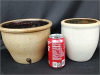 2 Stoneware Crocks  look at pictures for more