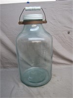 Large Vintage Blue Glass Jar/Container
