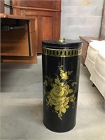 Tall Decorative Tin Can