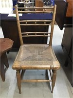 Decorative Wood and Wicker Chair