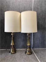 Two Brass Table Lamps