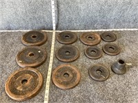 Old Metal Weight Plates