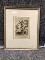 Mar Andersen Framed Townhouse Sketch