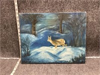 Painting of Deer on Canvas