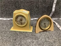 Celluloid ?? and Brass? Alarm Clock Bundle