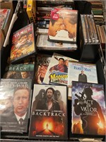 Flat of assorted movie DVDs