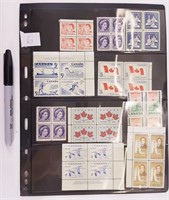 Collection de timbres du CANADA 1950-1960, neuf
