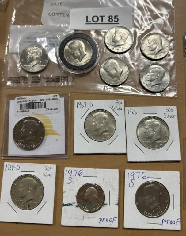 Lot of half dollars ranging from 1966 to 2013