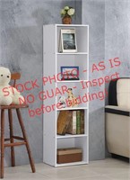Hodedah 12 x 16 x 60 Inch 5 Shelf Bookcase