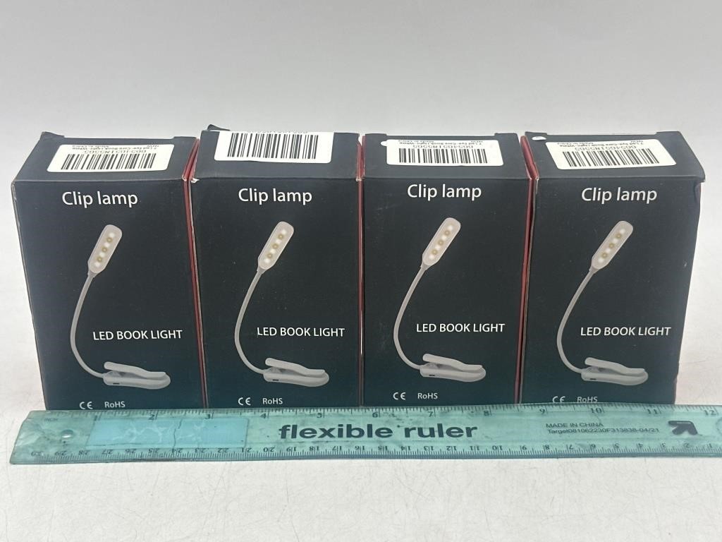 NEW Lot of 3- Clip Lamp LED Book Light