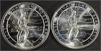 (2) 1 OZ .999 SILVER 2ND AMENDMENT ROUNDS