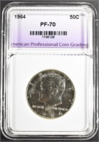 1964 KENNEDY HALF DOLLAR APCG PERFECT GEM PROOF