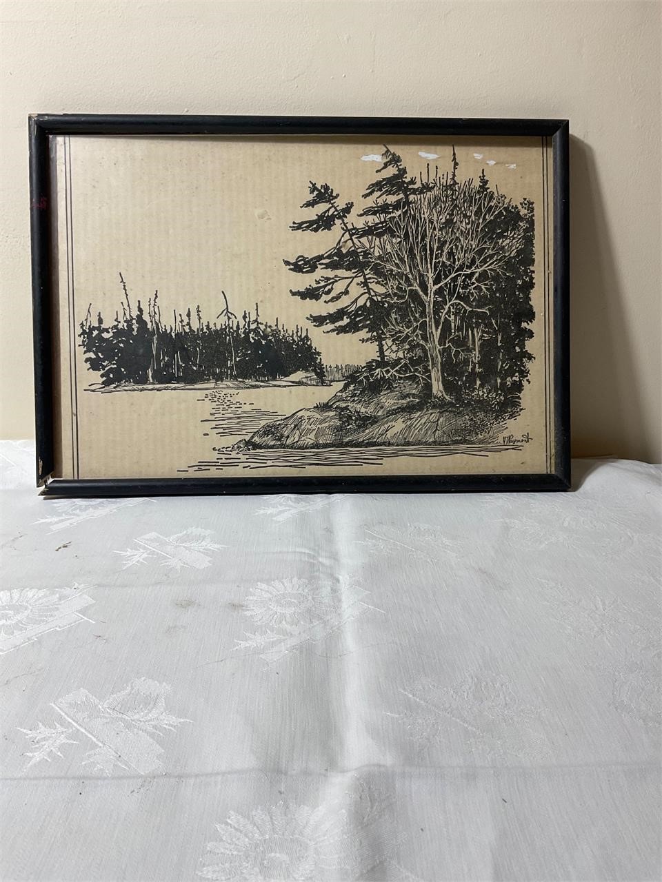 Vintage framed print