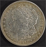 1891-O MORGAN DOLLAR XF/AU