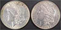 1896 & 1898 MORGAN DOLLARS AU/BU