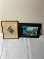 Vintage painting and print