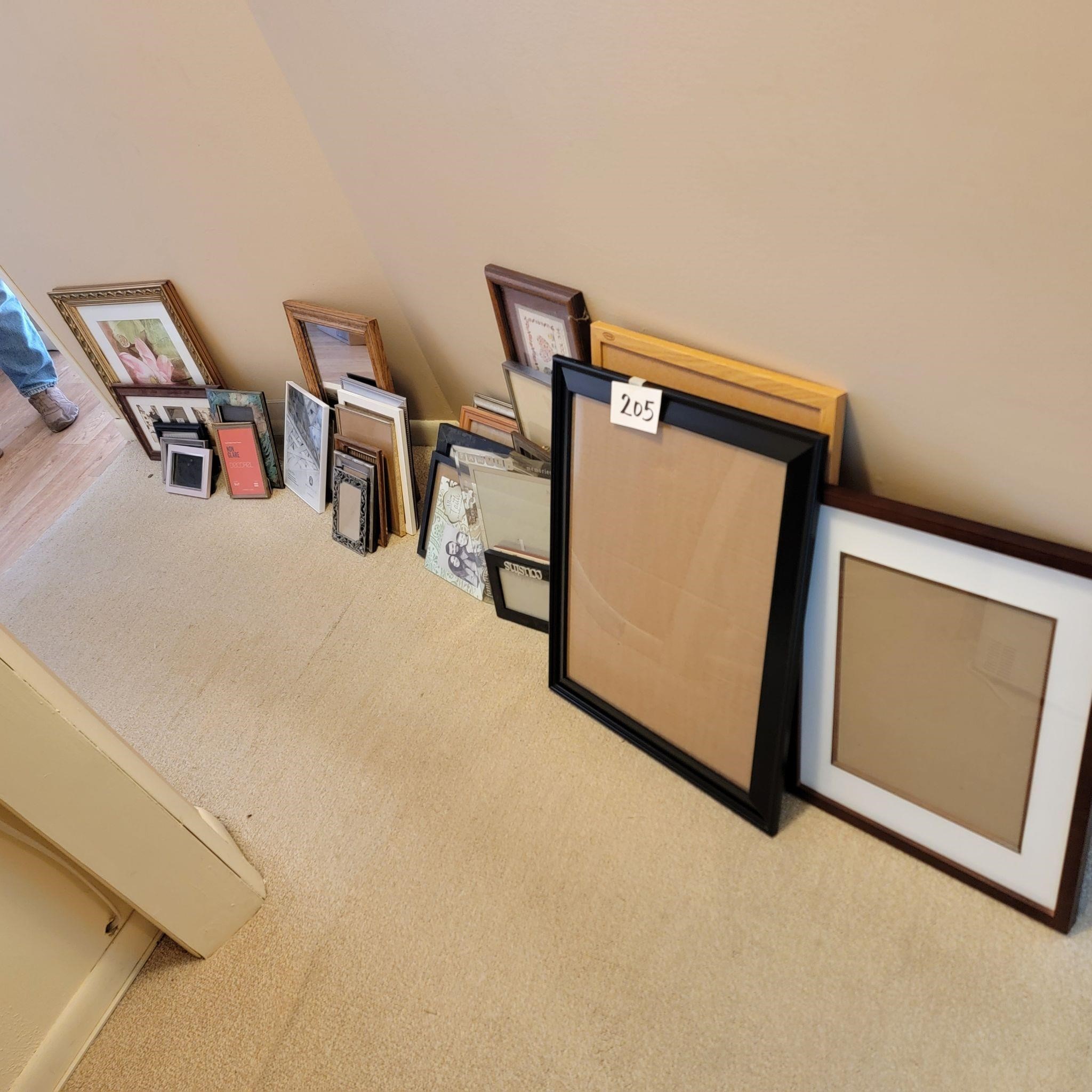 Large Lot of Various Sized Picture Frames