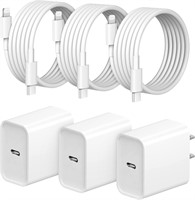 20W iPhone Fast Charger, 6FT USB C Cable