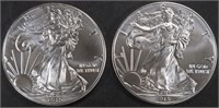 (2) 2015 AMERICAN SILVER EAGLES