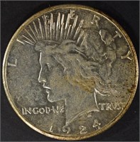 1924-S PEACE DOLLAR AU