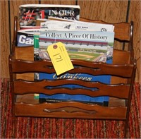 Magazine rack and contents