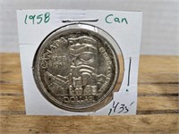 1-1958 SILVER DOLLAR