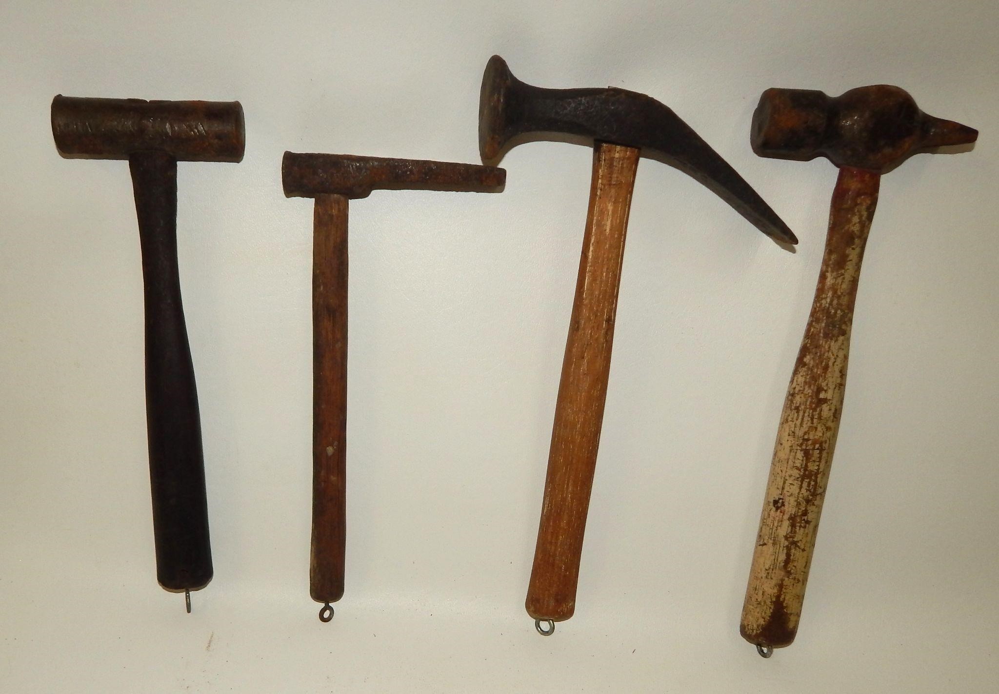 Lot of 4 Vintage Hammers Hand Tools