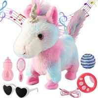 Colorful Walking Unicorn Toy Set