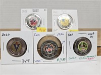 5 TOONIES WITH COLOUR 2-2020,2021,2022,2023