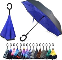 Lot of 8 Royal Blue Inverted Umbrellas