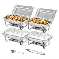 VEVOR 4-Pack Rectangle Chafing Dish Set