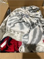 Box of Misc. Sports Apparel, Sizes Vary (S-XL)