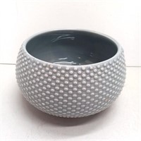 Gray ceramic planter bowl