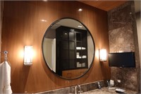 Forged Metal Rimmed Wall Mirror