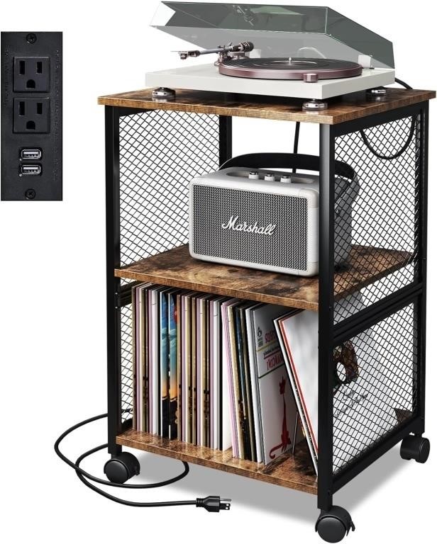 TC-HOMENY 3-Tier Record Player Stand