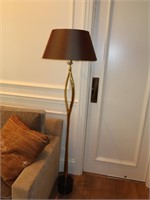 Brass and Granite Floor Lamp