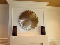 Decorative Hammered Sunburst Wall Piece