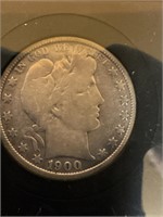 Barber silver half dollar 1900